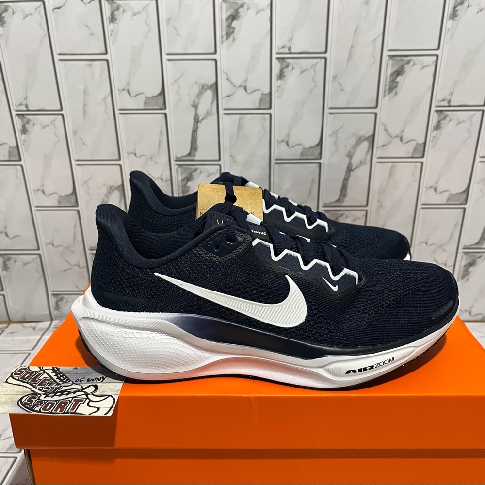 New Nike Air Zoom Pegasus 41 Running Training Gym Shoes Navy Blue White